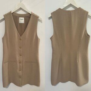 ABERCROMBIE & FITCH - MARA VEST MINI DRESS (MEDIUM / TAN)